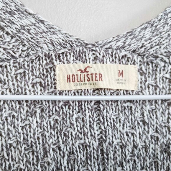 Hollister Womens Gray 3 Button Cardigan Sweater with Pockets Size Medium - Picture 2 of 3